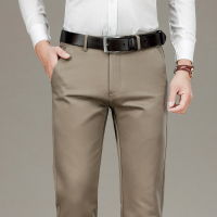 金盾(KIN DON)秋冬季男士休闲裤纯棉宽松直筒男西裤中年商务大码休闲长裤子男士阔腿胖子裤子42码44码