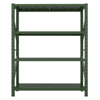 汉诺鑫威消防铁锹镐农具摆放架安保装备器材存放架绿色盾牌货架1.5米货架中型-主架