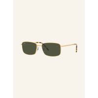 RayBan雷朋男士金属框矩形太阳眼镜 轻便时尚防紫外线随身携带
