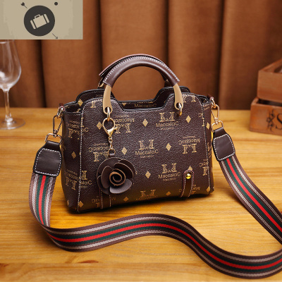 复古时尚质感女包2020新款单肩包女休闲百搭洋气斜挎包包女士手提艾狄伊娃手提包咖色（收藏加购，送真皮保养油，镜子，香包）