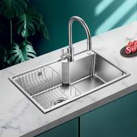 欧琳水槽套餐304不锈钢纳米水槽单槽家用厨房洗碗槽洗菜盆菜池72450