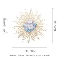 家用孔雀壁饰客厅立体金属挂饰沙发背景墙面壁挂装饰轻奢创意挂件 三维工匠 一展宏图[80*80CM]定制