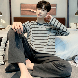 啄木鸟2025年新款男士家居服春秋季舒适纯棉长袖长裤冬夏天睡衣男