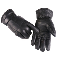 真皮毛一体手套男女冬加厚东北保暖防寒电车摩托骑行真皮手套劳保手套 1双