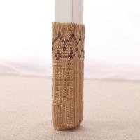 家柏饰(CORATED)针织桌脚桌腿椅子腿保护套椅子脚套凳子腿套防滑桌椅脚垫耐磨 卡其色(24只)