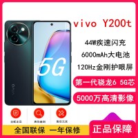 vivo Y200t 极光 12GB+512GB 骁龙6 5G芯 6000mAh电池 44W充电 5000万高清影像 5G 手机 Y200