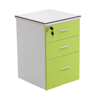 易企采 活动柜400*400*570mm 职员桌工位办公文件柜子屏风办公桌下柜 带锁抽屉资料柜 矮柜 储物柜 床头柜