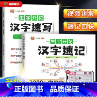 生字开花[速记+速写] 小学通用 [正版]2024生字开花汉字速写速记思维导图升级加厚版小学生语文人教版幼儿启蒙识字书认