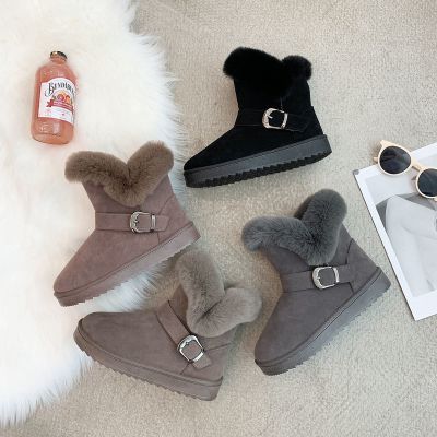 品牌好货-中筒雪地靴女款加厚保暖棉鞋2020冬季时尚加绒大棉毛毛鞋