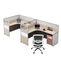 铭威盾职员屏风办公桌椅组合办公室财务桌隔断员工桌椅组合7型两人位含椅(不含柜)