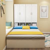 森美人榻榻米床衣柜一体现代简约小户型一体床板式储物双人床衣柜床组