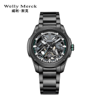 welly merck威利默克手表男新款自动机械表品牌正品防水时尚男表四神系列镂空腕表WM075M