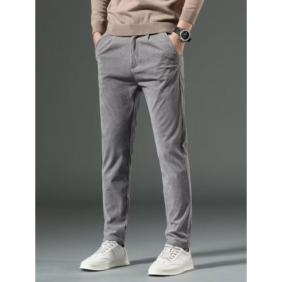灯芯绒裤男士秋冬季新款韩版修身型直筒商务休闲长裤