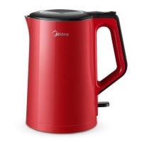 美的(Midea)MK-WHJ1701d/H517E2/HJ1705电热水壶防烫烧水煲自动断电 红色 MK-SH15X1
