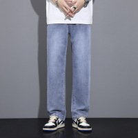 夏季天丝莱赛尔裤子宽松垂感潮牌薄款舒适凉快直筒休闲牛仔裤