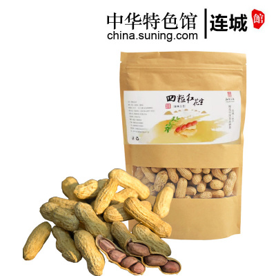 中华特色-连城馆四粒红衣花生250g下酒菜福建龙岩花生零食休闲小吃带壳花生