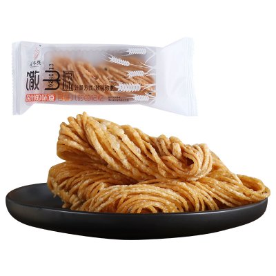 [20袋29.9]汇尔康 金丝馓子15g/袋 独立小包装散子芝麻小麻花手工蝴蝶茶馓火锅食材传统零食方便速食