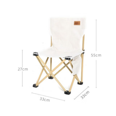 探险者(TAN XIAN ZHE) 户外折叠椅子便携式凳子钓鱼小板凳超轻靠背露营沙滩椅马扎 特大号米白五件套-方桌
