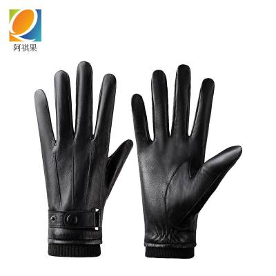 阿祺果 手套 羊皮 双