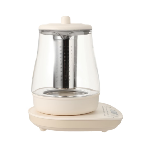 膳魔师(THERMOS)纯钛发热盘0涂层养生壶烧水壶全自动一体保温泡茶壶煮茶器 白色 1.5L EHA-1618E