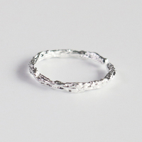 树藤枝条S925纯银戒指素银文艺小清新纯银开口戒指指环学生饰品送女朋友老婆情人节七夕生日礼物