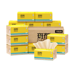 斑布(BABO)系列3层130抽面巾纸本色抽纸18包DBCR130E18-1
