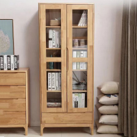 鑫金虎(XIN JIN HU) 两门书柜带玻璃门落地家用客厅组合文件展示柜