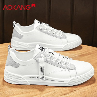 [苏选好货]奥康(aokang)帆布男鞋新款春季韩版潮流百搭白鞋运动休闲