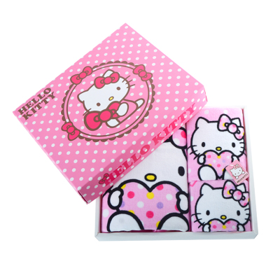 亚光(LOFTEX)家纺hellokitty纯棉三件套套装礼盒粉色38*32*7粉色38*32*7cm