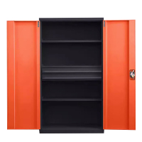帅畅重型工具柜加厚物件工具储物柜工厂铁皮柜汽修厂零件收纳柜橘色四层二抽