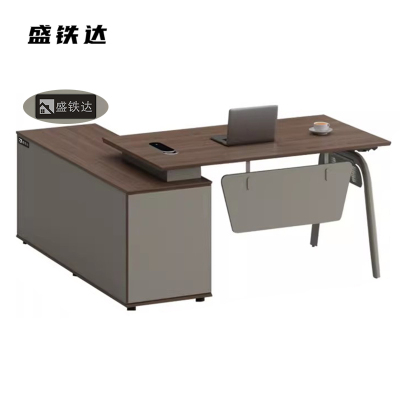 盛铁达 钢脚单板班台1600*1600*750mm STD-XXAB15 张