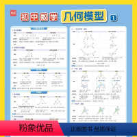 几何模型+几何性质与定理(共4张) 初中通用 [正版]初中数学几何模型挂图几何图形辅助线七八九年级数学分类知识点总结解题