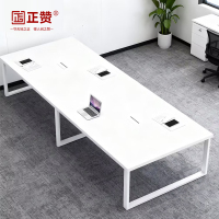 办公会议桌长桌洽谈桌办公家具培训桌开会桌带网布椅
