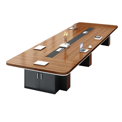 东杉 板式会议桌 胡桃色4200*1500 张