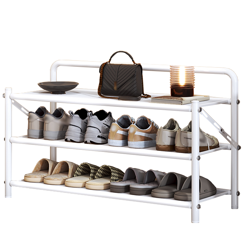 彭梵白色可折叠鞋架