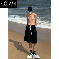 HLCOMAN美式短裤男夏季速干沙滩裤可下水宽松过膝六七分裤冰丝运动篮球裤