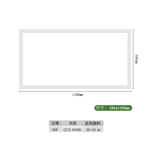 LED嵌入式平板灯48W/60W /98W 220V白光 嵌入式(矿棉板棚集成吊顶棚使用)
