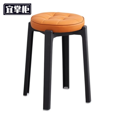 宜掌柜 皮质凳子 软包坐垫 个