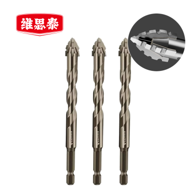 维思泰 手电钻瓷砖金属大理石陶瓷木材混凝土水泥偏心三角四刃钻头 12mm 支