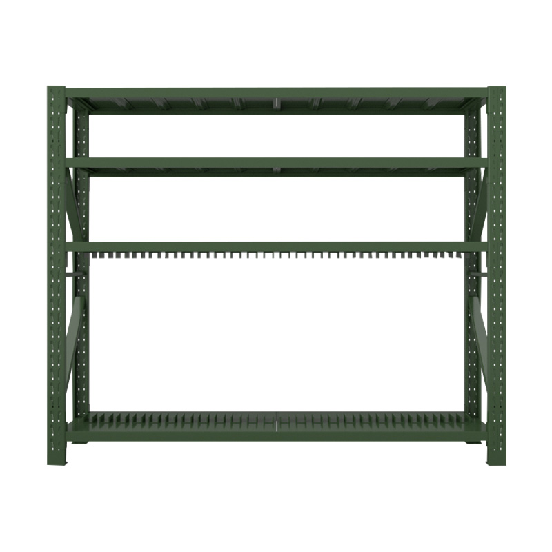 利特莱依消防铁锹镐农具摆放架安保装备器材存放架绿色盾牌货架大盾牌架中型-主架