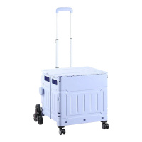 沃品家庭超市购物小拉车折叠推车八轮爬楼款 75L