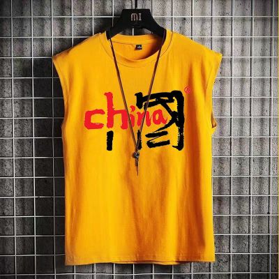 无袖t恤男潮牌外穿夏季薄款背心宽松背心个性潮流帅气百搭坎肩莎丞