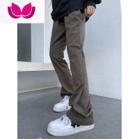 七斓国潮高街vibe风微喇叭西裤男垂坠感小众高级感堆积款拖地裤