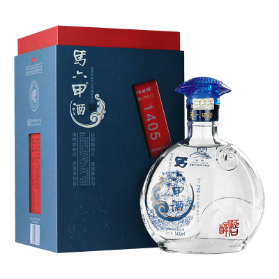 江口醇马六甲酒蓝海52度500ml高度浓酱兼香型固态粮食酒水白酒礼盒瓶装