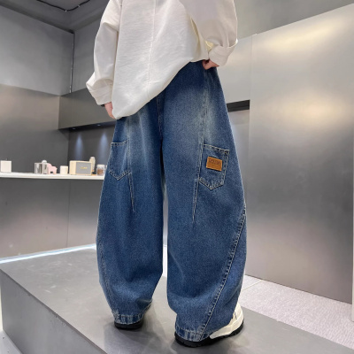 男童牛仔裤痞帅春装2026新款大童裤子儿童春春季时髦宽松裤潮_218