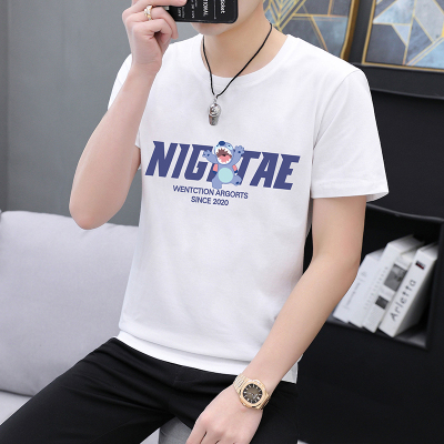 FNLNDO男士T恤新款夏季韩版潮流百搭休闲宽松纯棉大码男装上衣