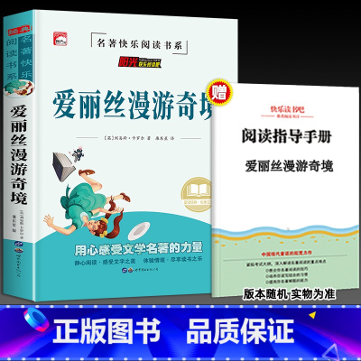 爱丽丝漫游奇境记(带考试重点) [正版]全套4册 六年级下册必读的课外书 快乐读书啊吧6下人教版鲁滨逊漂流记 汤姆索亚历