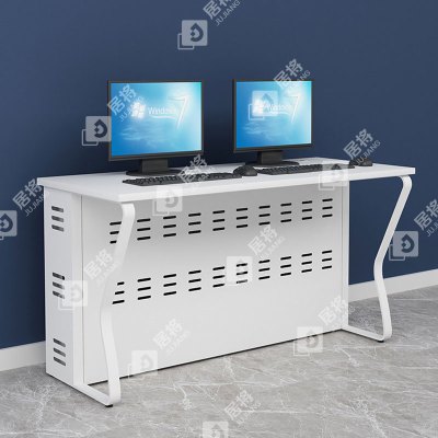 居将 钢架电脑桌培训桌机房电脑桌学习桌课桌 双人位H款