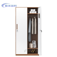 酷美智悦 两门更衣柜咖白色(有定制周期)900*500*1850mm KM-XS513 台