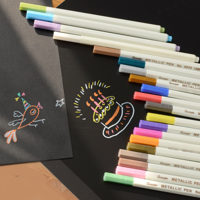 DIY相册专用笔创意签名笔油漆笔个性签字笔相册笔金属笔一盒20色